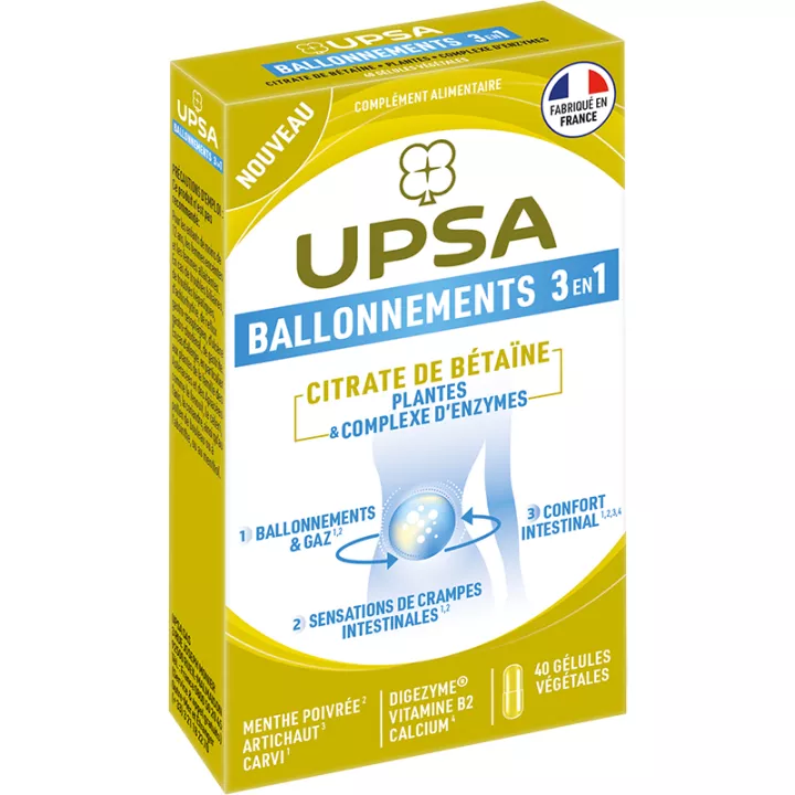 UPSA Ballonnements 3 en 1 40 gélules