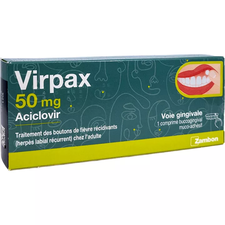 Virpax 50 Mg 1 Comprimé Buccogingival
