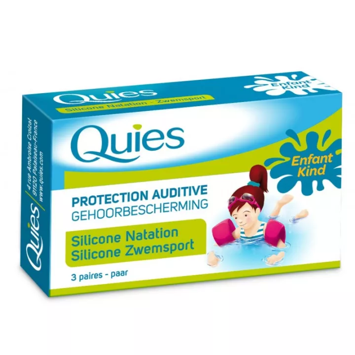 Quies Protection Auditive Natation Enfant 3 Paires