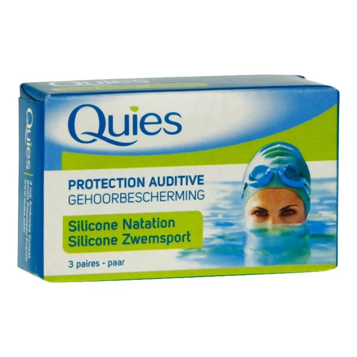 Quies Protections Auditives En Silicone Natation Adulte 3 paires