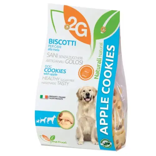 2G ALIMENTATION POUR ANIMAUX BISCUITS AUX POMMES 350G