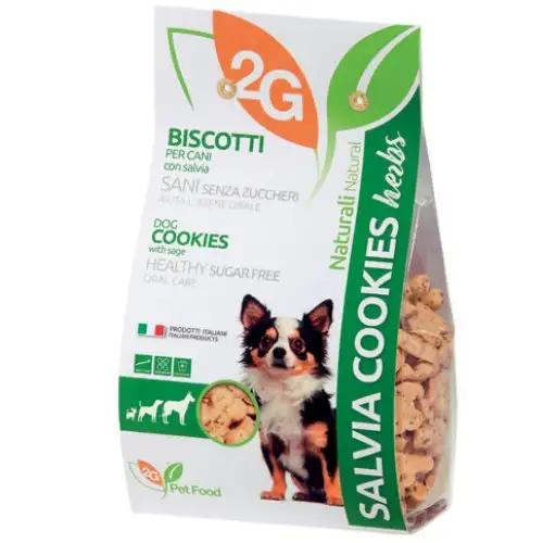 2G ALIMENTATION POUR ANIMAUX BISCUITS À LA SAUGE350G