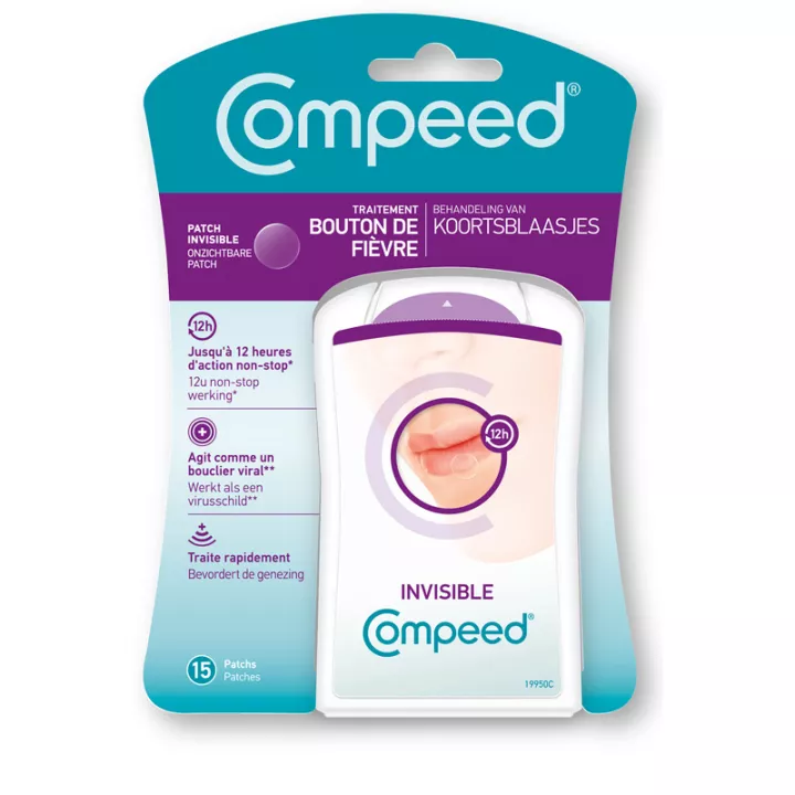COMPEED 15 Patchs Bouton de Fièvre herpès labial