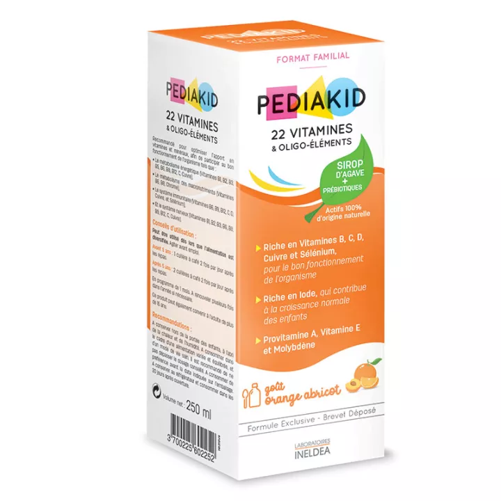 Pediakid 22 vitamines et oligo-éléments sirop 250 ml*