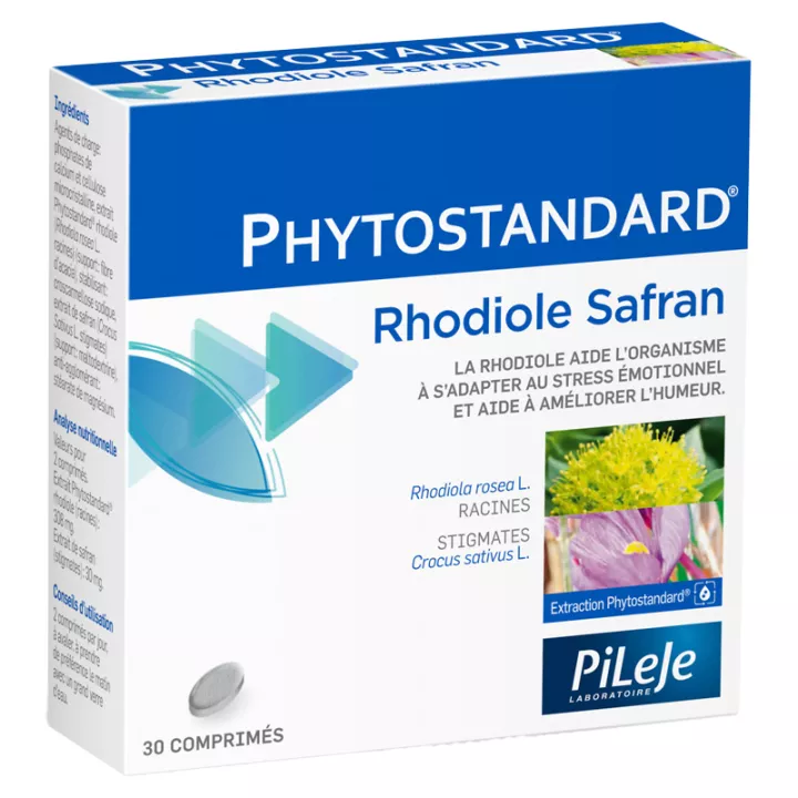 Pileje Phytostandard Rhodiole Safran 30 comprimés