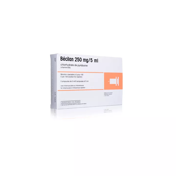 Becilan vitamine B6 250MG/5ML 5 ampoules IM-IV