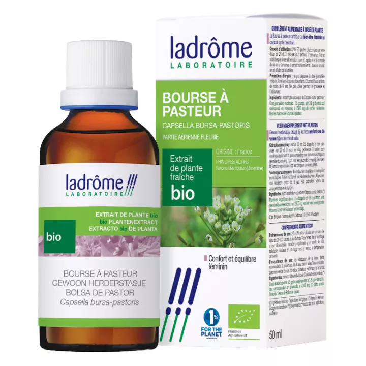 Ladrôme Extraits de Plante Fraîche Bio Bourse à Pasteur 50 ml