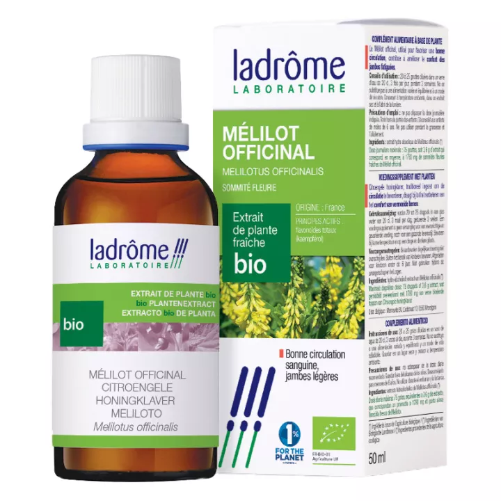 Ladrôme Extraits de Plante Fraîche Bio Mélilot Officinal 50 ml