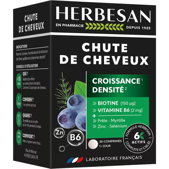 Herbesan Chute de Cheveux 30 comprimés