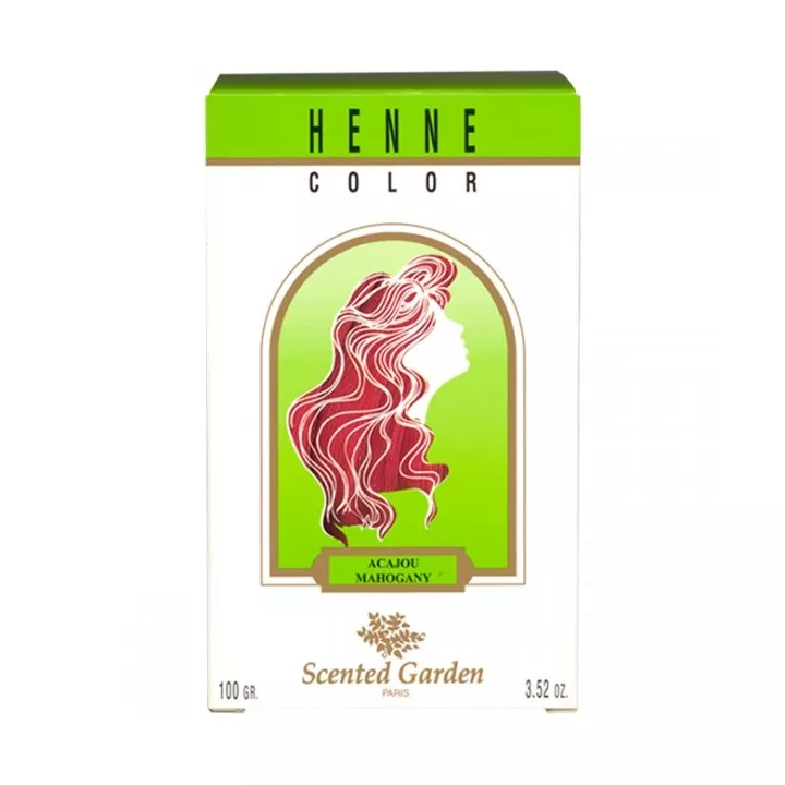 Scented Garden Poudre colorante Cheveux au Henné Acajou 100 g