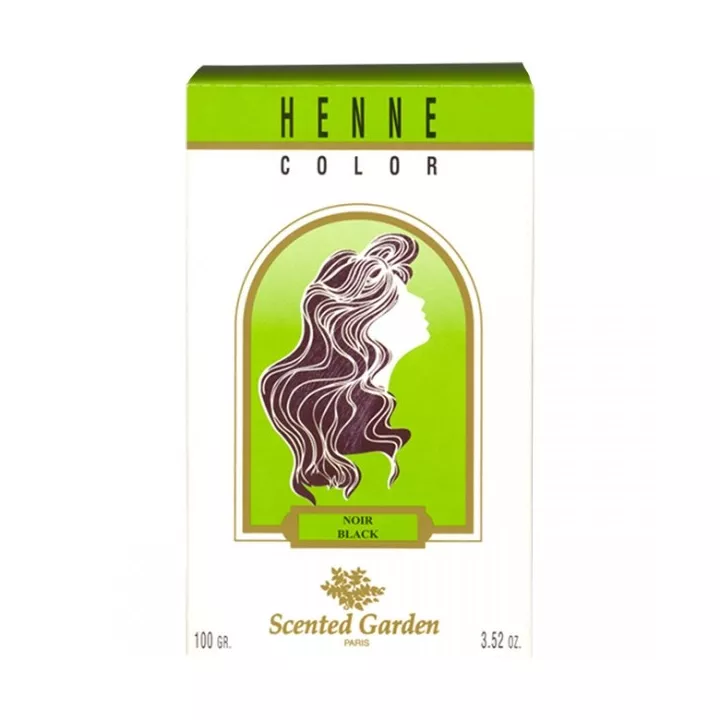 Coloration Cheveux au Henné Noir Scented Garden 100 g