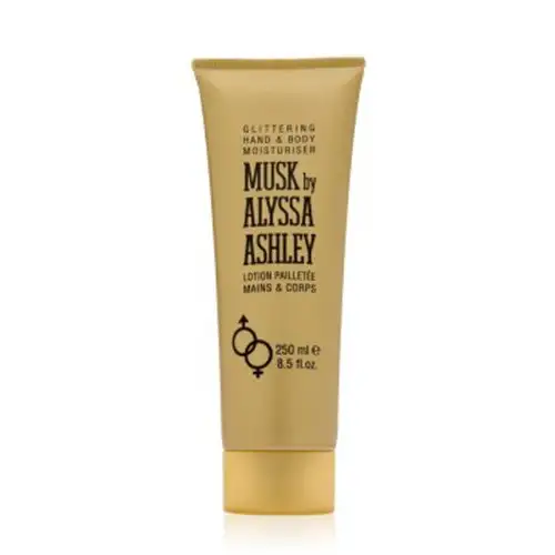 Alyssa Ashley Musk Golden Glitter Crème hydratante pour les mains et le corps 250 ml