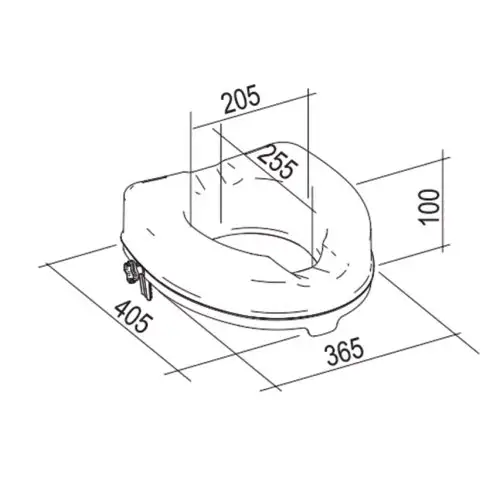 SYSTÈME DE FIXATION SUR SURÉLEVEUR DE WC 10CM