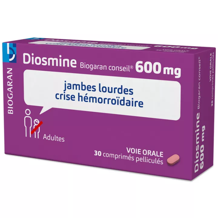 Diosmine Biogaran Conseil 600 mg 30 comprimés