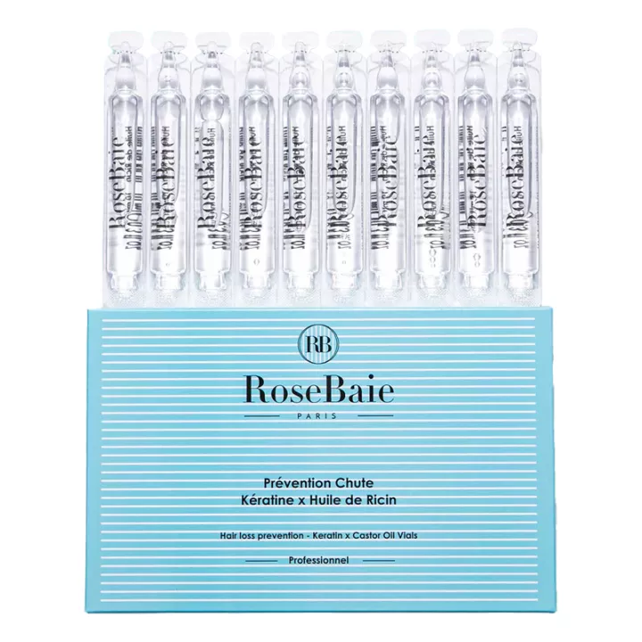 RoseBaie Ricin Prévention Anti Chute kératine 10 Ampoules