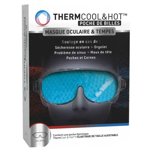 Thermcool & Hot - Poche De Billes Masque Oculaire - Taille Ajustable