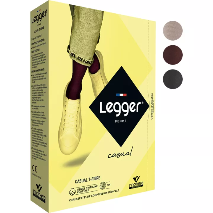Chaussettes de Contention Legger Casual T-Fibre Femme Classe 2