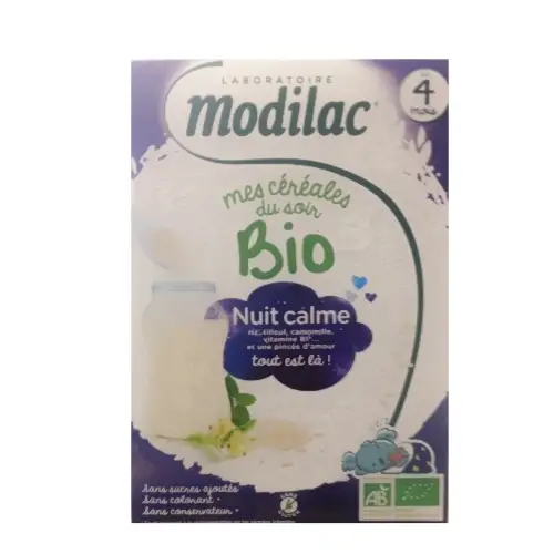 MODILAC Céréales du soir BIO NUIT CALME + 4mois (250g)