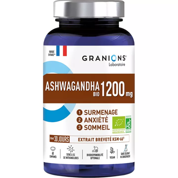 Ashwagandha 1200mg Bio Granions 60 Comprimés