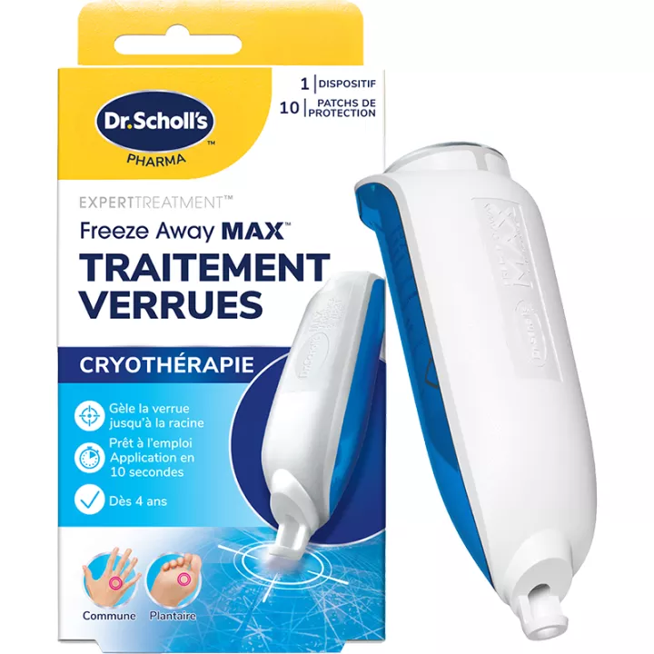 Scholl Freeze Away MAX Traitement Verrues Pieds et mains Cryothérapie