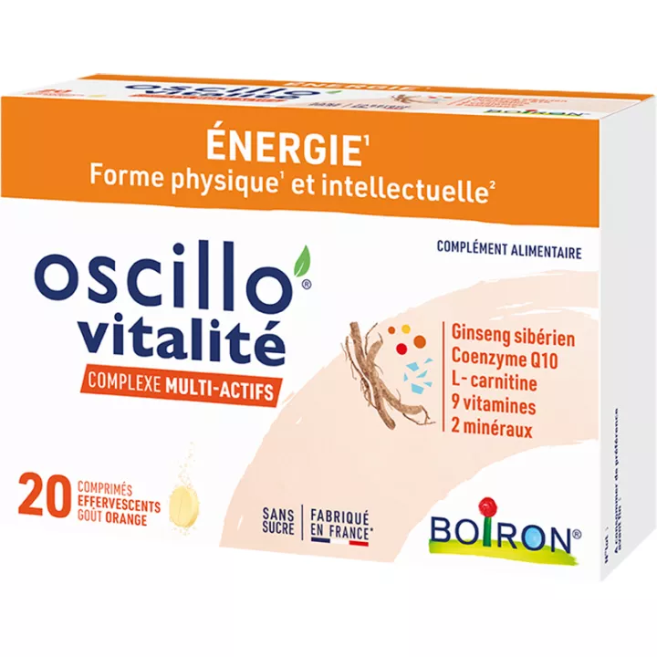 Boiron Oscillo'Vitalité Complexe Multi-Actifs 20 comprimés effervescents