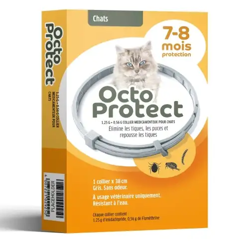 Octoprotect - Collier Antiparasitaire pour Chats