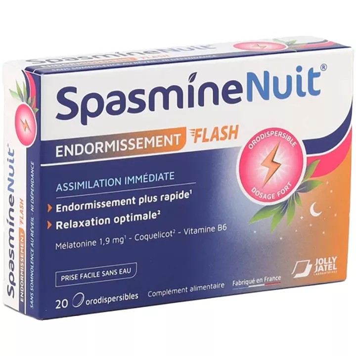 Spasmine Nuit Endormissement Flash 20 comprimés orodispersibles