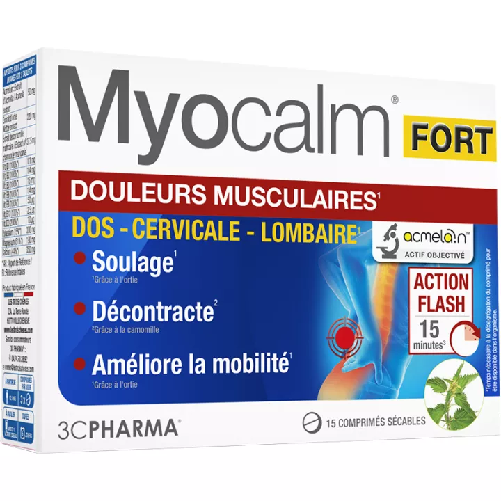 3C Pharma Myocalm Fort Douleurs Musculaires 15 comprimés