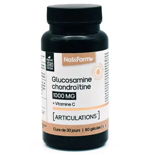 Nat & Form - Glucosamine Chondroïtine 1000mg - 60 gélules
