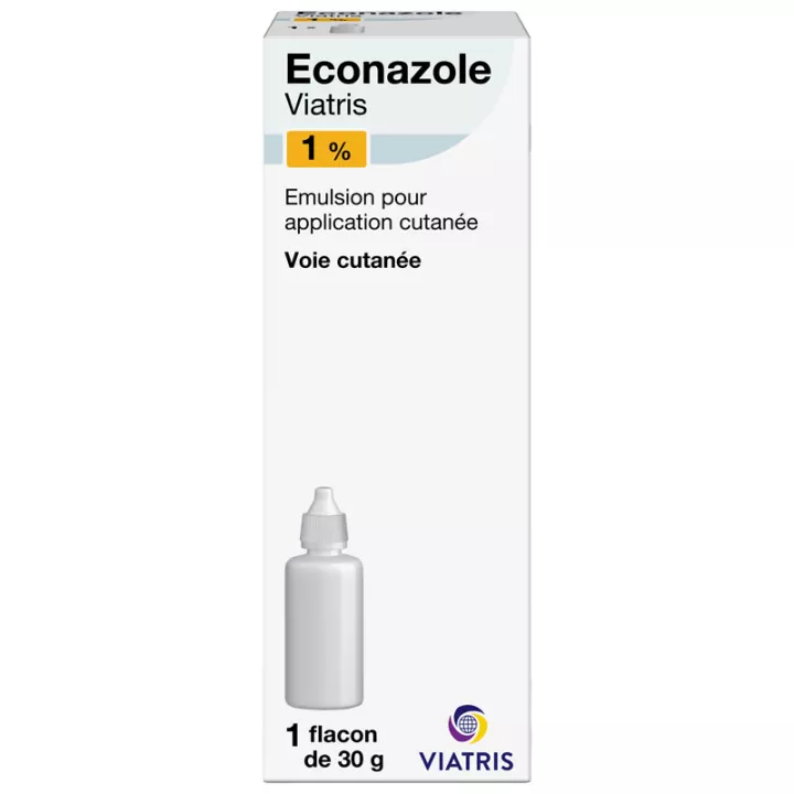 Econazole 1% Mylan émulsion antimycosique Flacon 30g