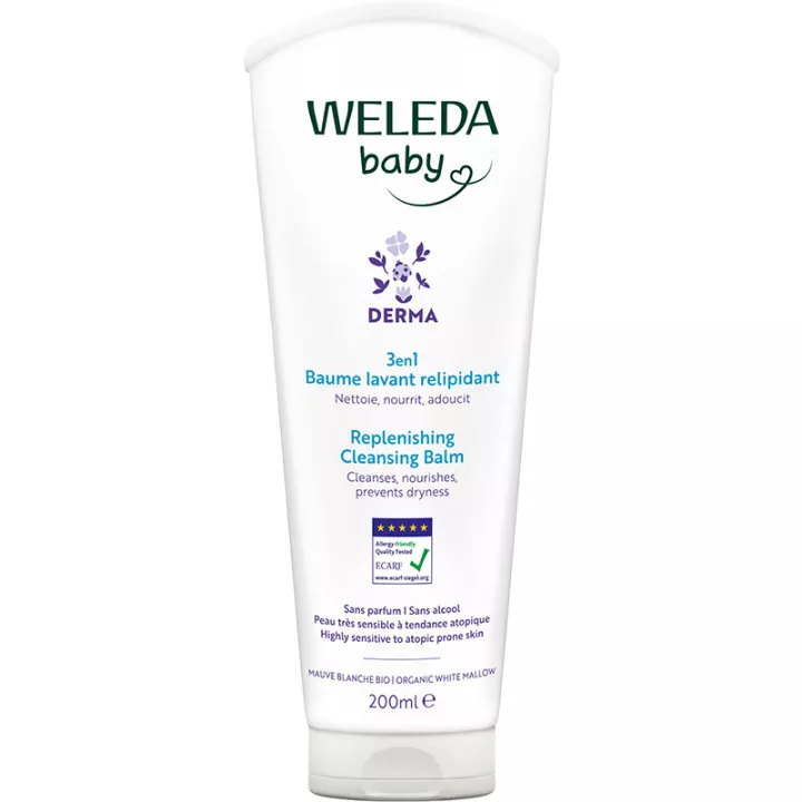 Weleda Bébé Derma Baume Lavant Relipidant 3en1 200ml