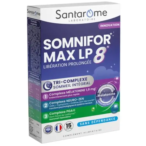 SANTAROME - Somnifor Max Libération Prolongée 8h - 15 comprimés