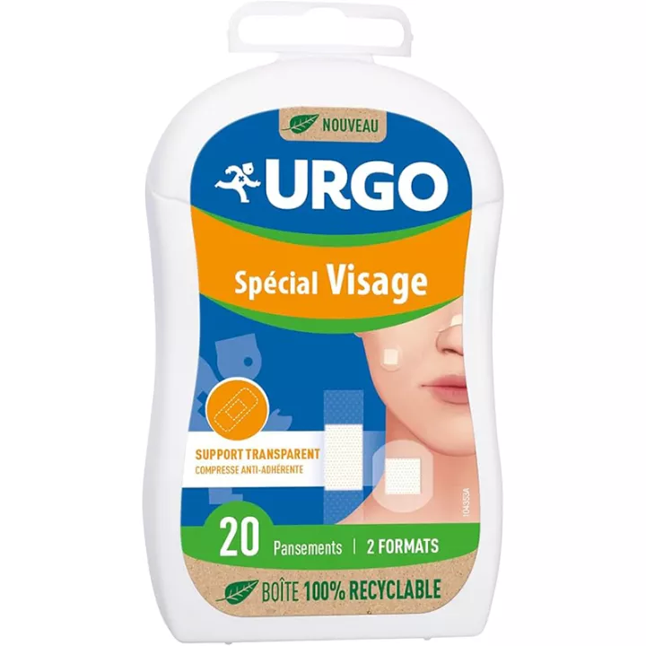 Urgo Spécial Visage Pansement Support Transparent Boîte de 20