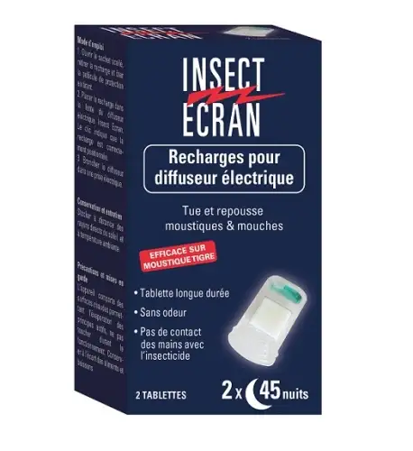 INSECT ECRAN Recharges Diffuseur Electrique Anti-Moustiques