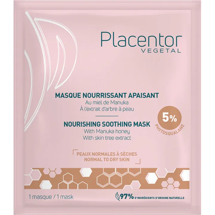 Placentor-Végétal Masque Nourrissant Apaisant Peaux Normales à Sèches