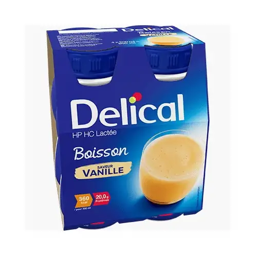 DELICAL Boisson Lactée VANILLE (4 x 200ml)