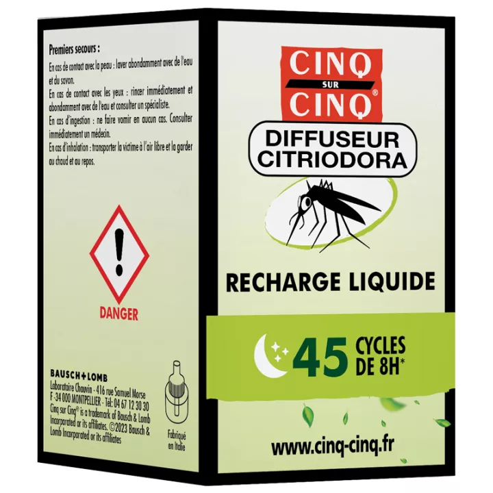 Cinq-Sur-Cinq Recharge Pour Diffuseur Citriodora