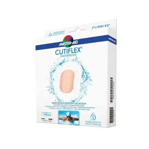 Master-Aid® Cutiflex® Pansements Imperméables Résistants à l'Eau 10,5x20cm 5 Pièces