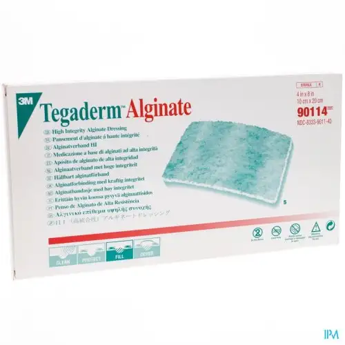 3M Tegaderm Alginate Gaze Stérile 10x20cm 5 Pièces