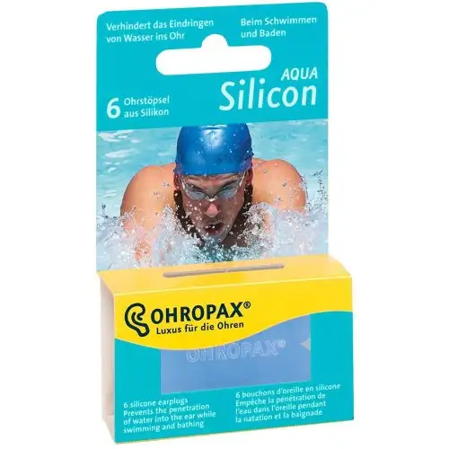 Sofarco Ohropax Silicon Aqua Bouchons d'Oreille 6 Pièces