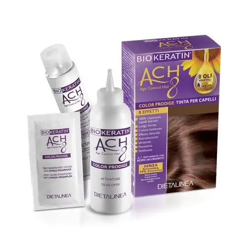 Dietalinea Biokeratin Ach8 Age-Control Hair Color Prodige Hair Dye 6 / CF Blond Foncé Café