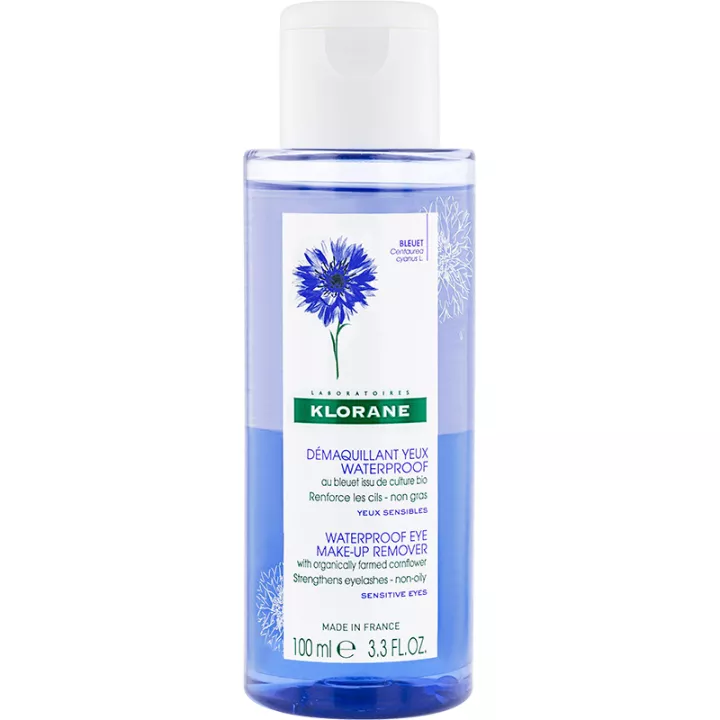Klorane Démaquillant Waterproof Yeux Bleuet 100 ml