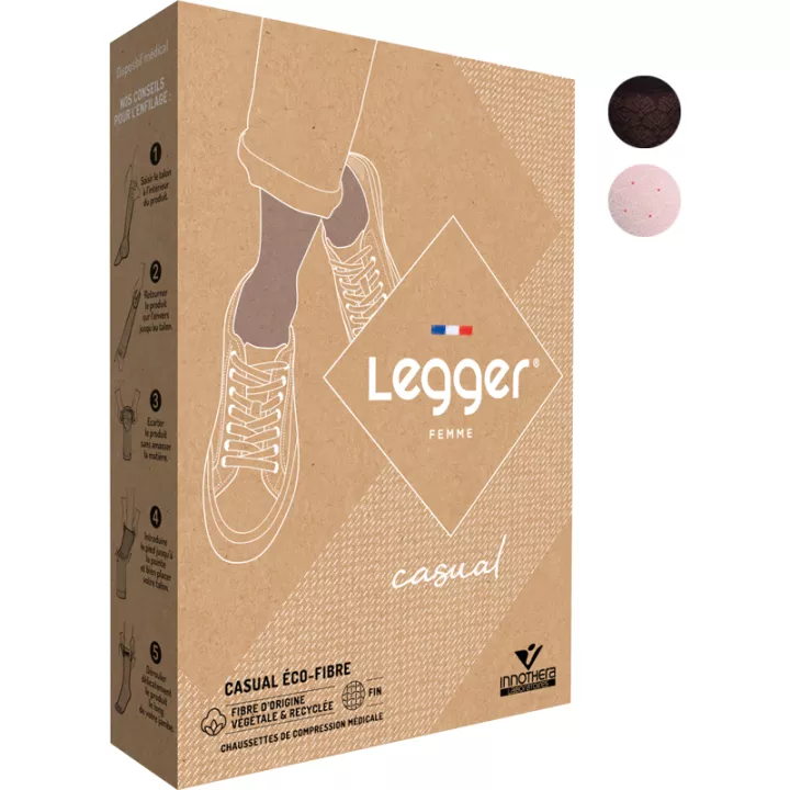 Chaussettes de Contention Legger Casual Éco-Fibre Femme Classe 2