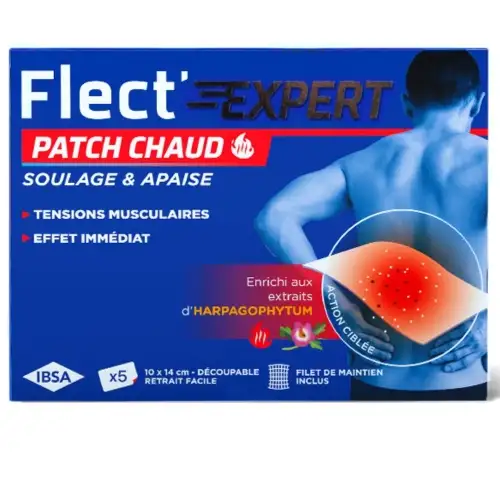 FLEC'EXPERT - Patch Chaud Soulage et Apaise - 5 patchs 10 X 14 cm