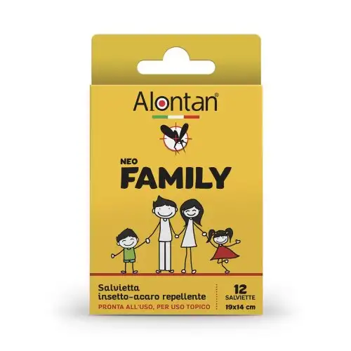 Alontan® Neo Family Lingette Répulsive Insectes-Acariens 12 Lingettes