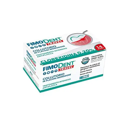 Fimo Fimodent Bain de Bouche Voyage Chlorhexidine 0,20% 14 Flacons Unidoses