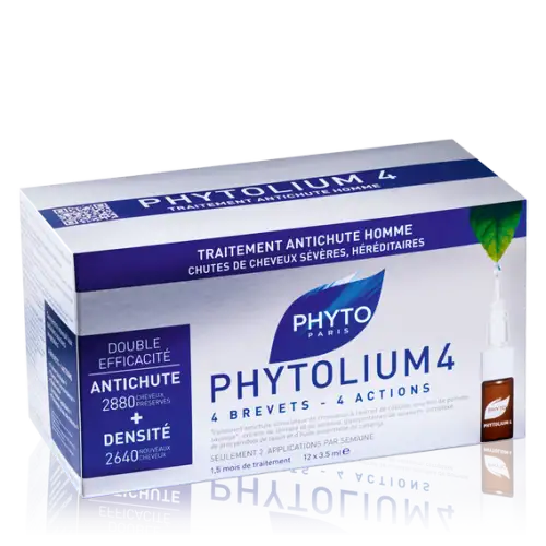 Phytolium 4 Ampoules Traitement Anti-Chute Homme 12x3,5 ml