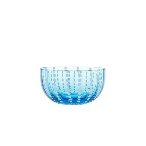 Safran Bol Verre Bol Perles Aigue-Marine 2 Pièces