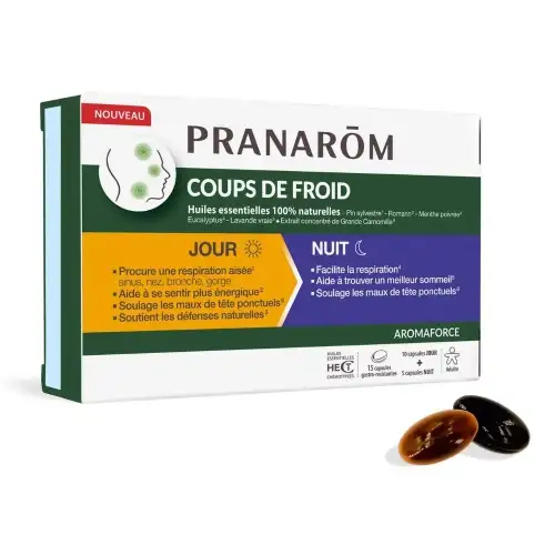AROMAFORCE - Coups de Froid Jour & Nuit - 15 capsules - Pranarom
