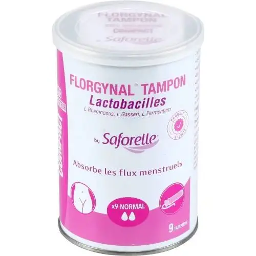 SAFORELLE - Florgynal NORMAL - 9 Tampons Probiotiques Avec Applicateur